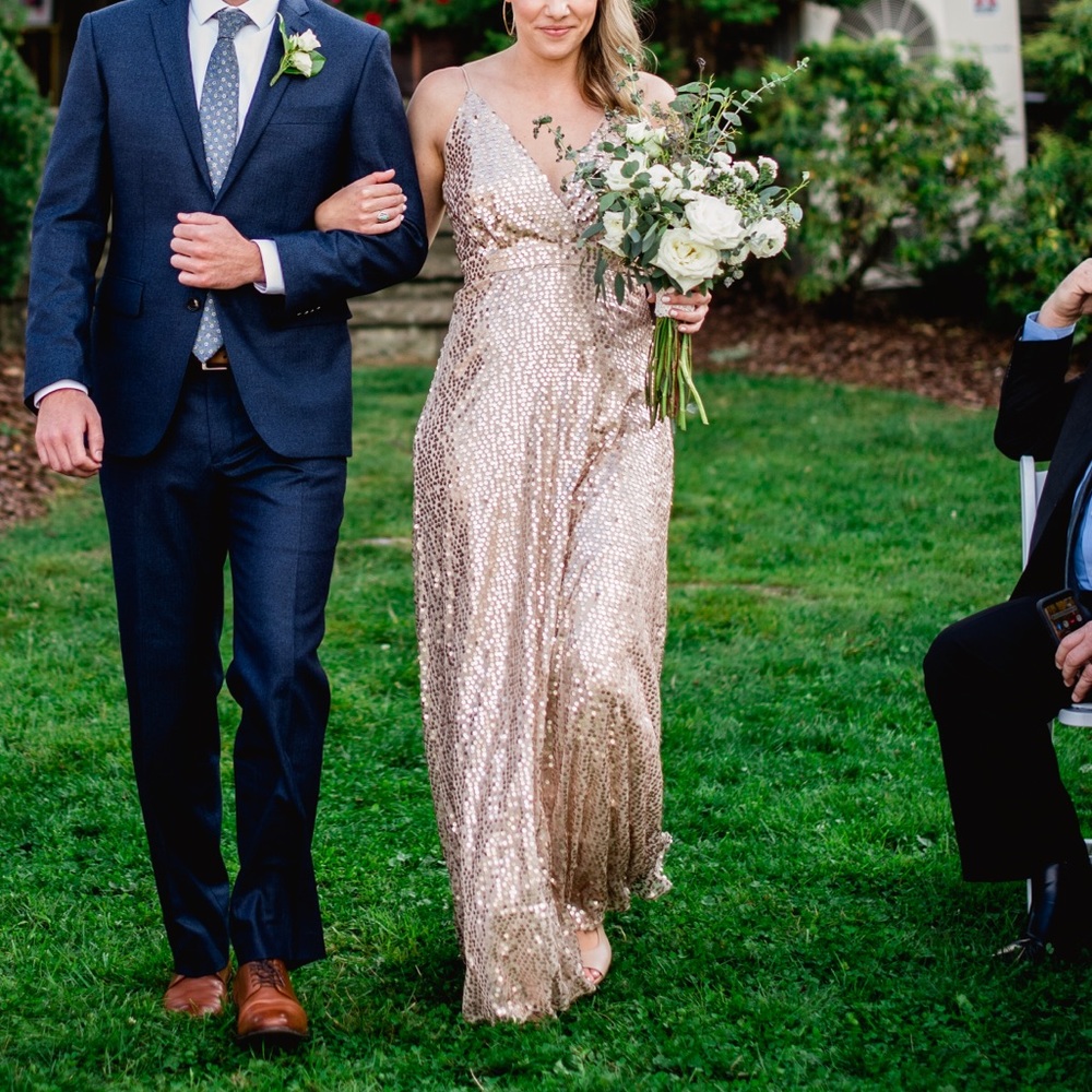 Lulus sequin A-Line Gown